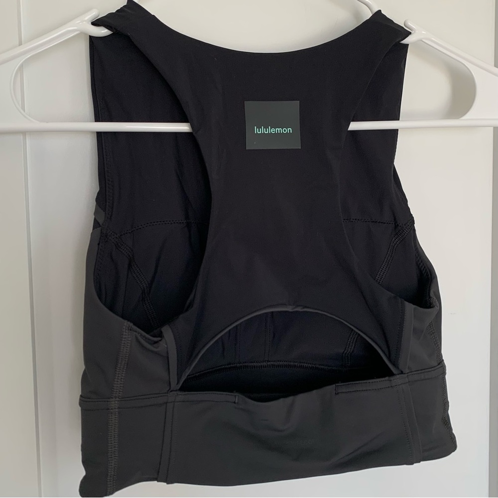 11. Size 4 LULULEMON Black + Grey Hike To Swim Bra